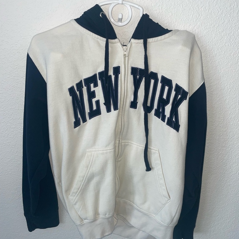 New York Black and White Hoodie